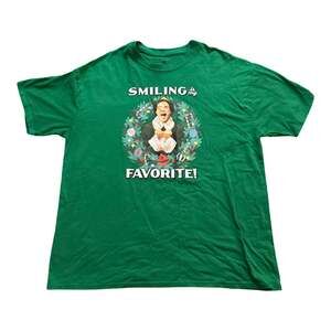 Elf Movie Buddy the Elf 'Smiling's My Favorite' Green Graphic T-Shirt